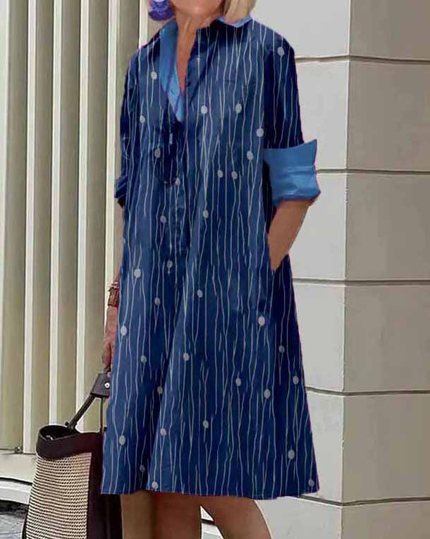 Striped Polka Dot Dress