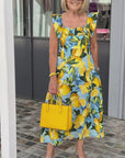 Lemon Print Tunic Dress with Relaxed Fit