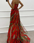 Chic Vibrant Patterned Maxi Dress