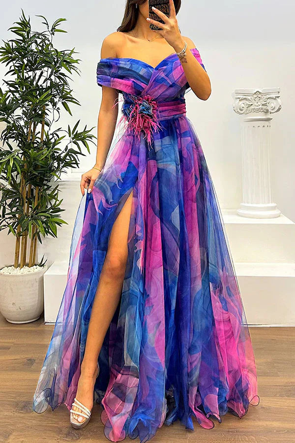 Elegant Off-Shoulder Maxi Dress
