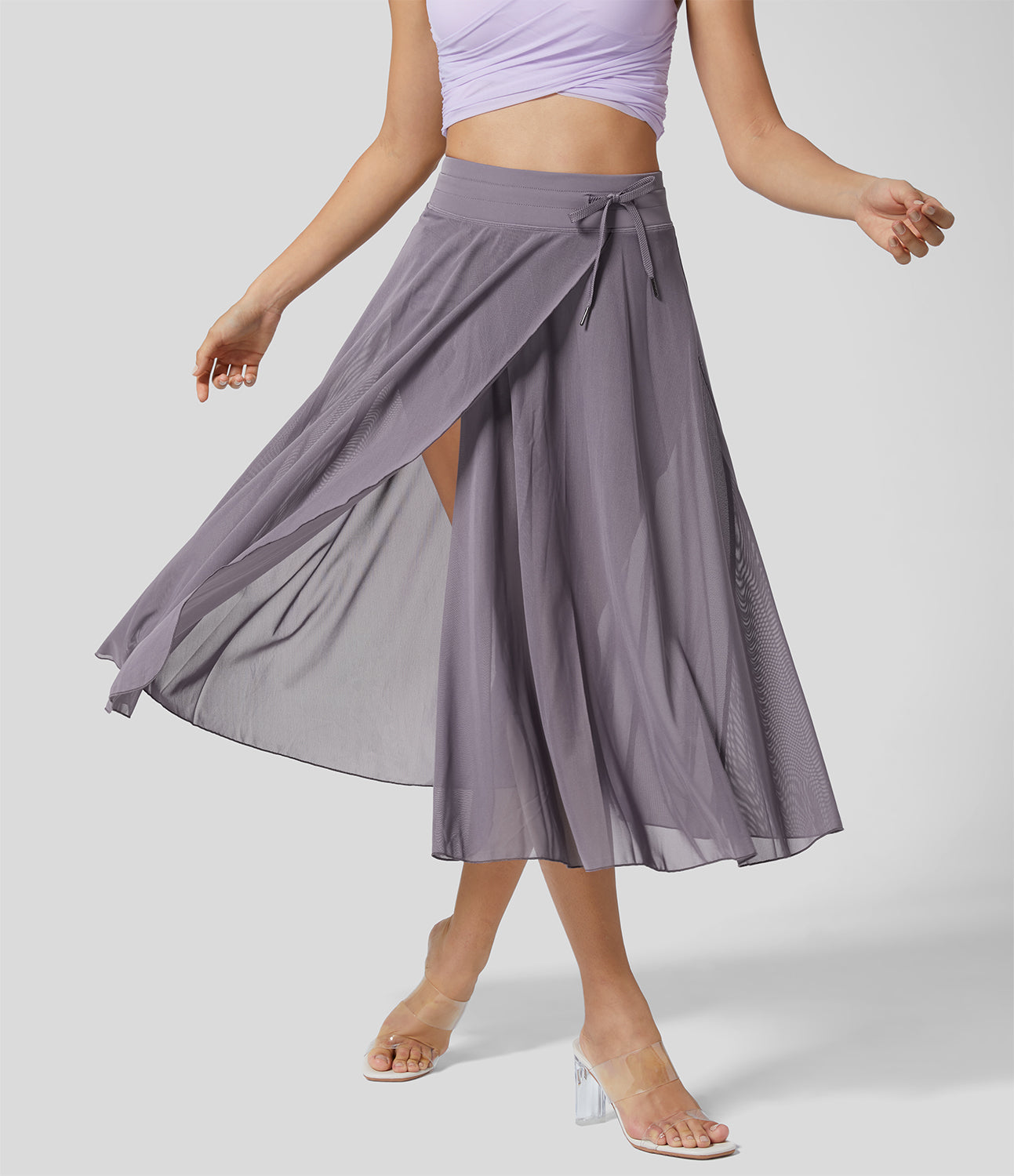 Flowy Pleated A-Line Midi Skirt