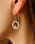 Vintage Gold & Silver Zirconia Earrings