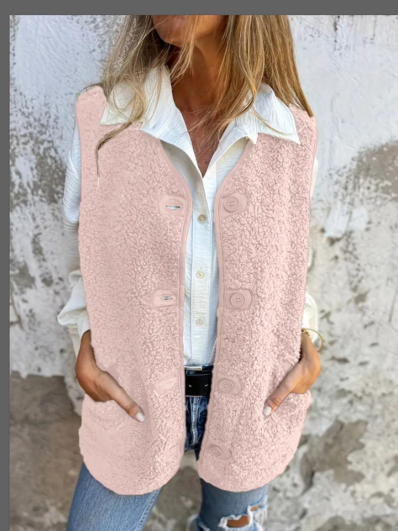 Women's Casual Sleeveless Vest Jacket