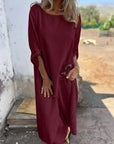 Chic V-Neck Flowy Midi Dress