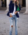 Elegant Velvet Blazer Jacket for Women