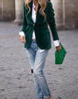 Elegant Velvet Blazer Jacket for Women