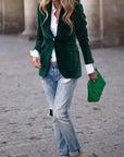 Elegant Velvet Blazer Jacket for Women