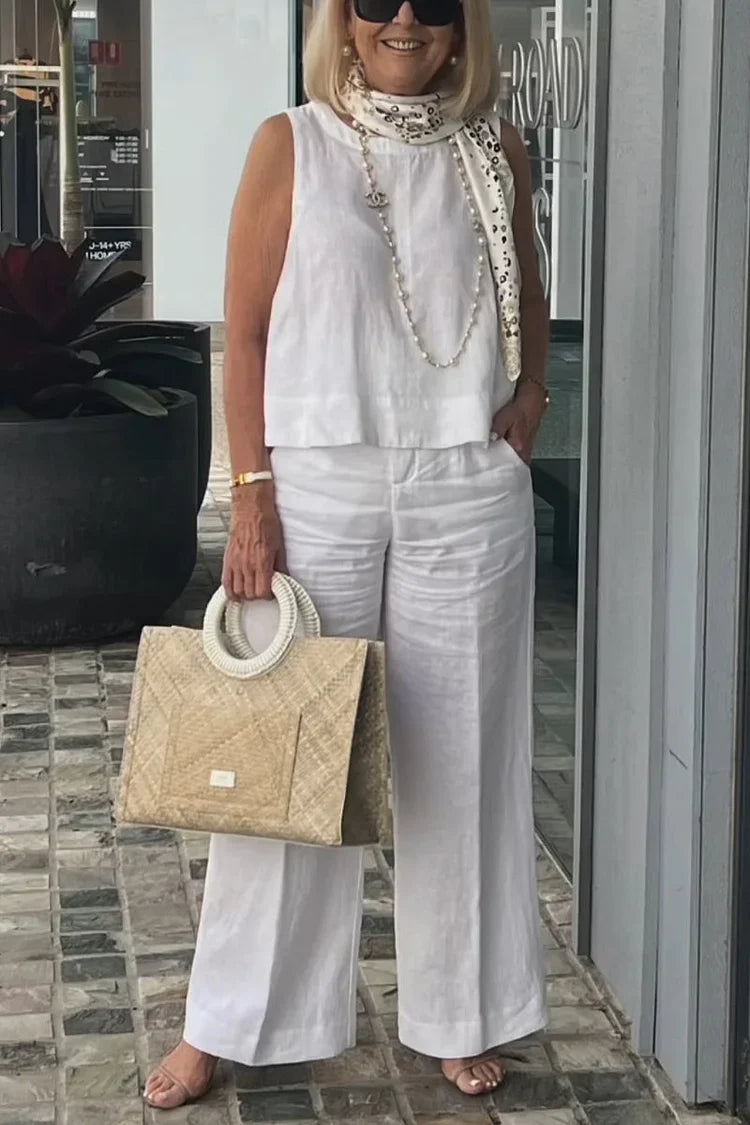 Elegant Sleeveless Two-Piece Set