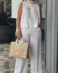 Elegant Sleeveless Two-Piece Set
