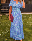 V-Neck Maxi Gown with Effortless Charm