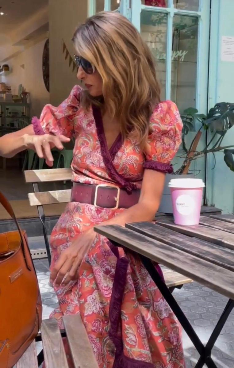 Pink Short Sleeve Maxi Dress