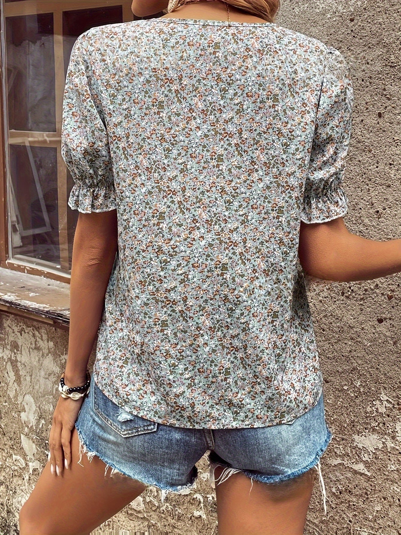 Women's Printed Casual Blouse