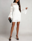 Bell Sleeve Lace Hip Dress