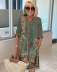 Floral Printed Shirt Dress