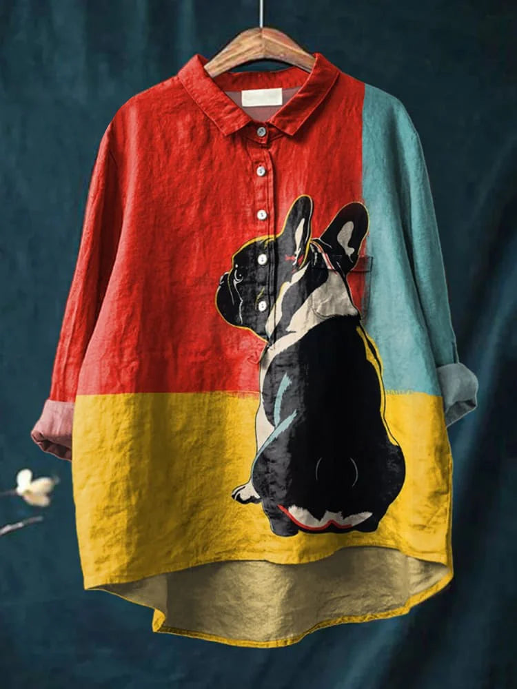 Cute Chloe Dog Drawing Print T-Shirt