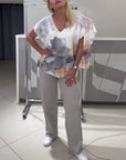 V-Neck Short-Sleeved Top