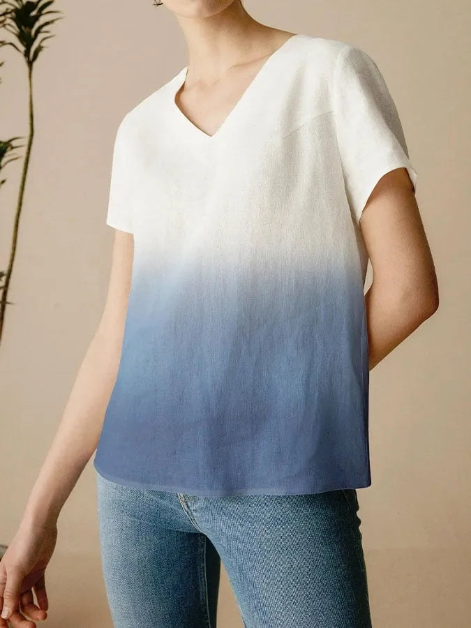 Women's Ombre Casual Top
