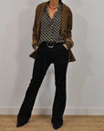Relaxed V-Neck Midi Shirt