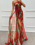 Chic Vibrant Patterned Maxi Dress