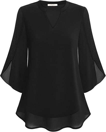 Graceful Split-Sleeve Blouse