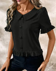 Elegant Short Sleeve Blouse