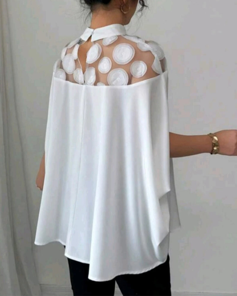 Shoulder Cutout Elegant Sleeves Top