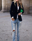 Elegant Velvet Blazer Jacket for Women