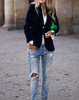 Elegant Velvet Blazer Jacket for Women
