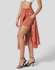 Flowy Pleated A-Line Midi Skirt