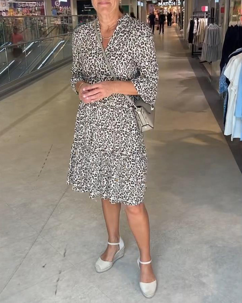 Modern Loud Print Casual Dress