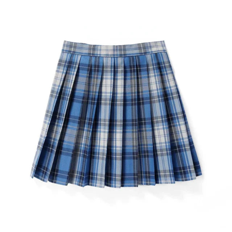 Pleated Check Skirt for Women