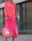 Long-Sleeve Leopard Print Dress