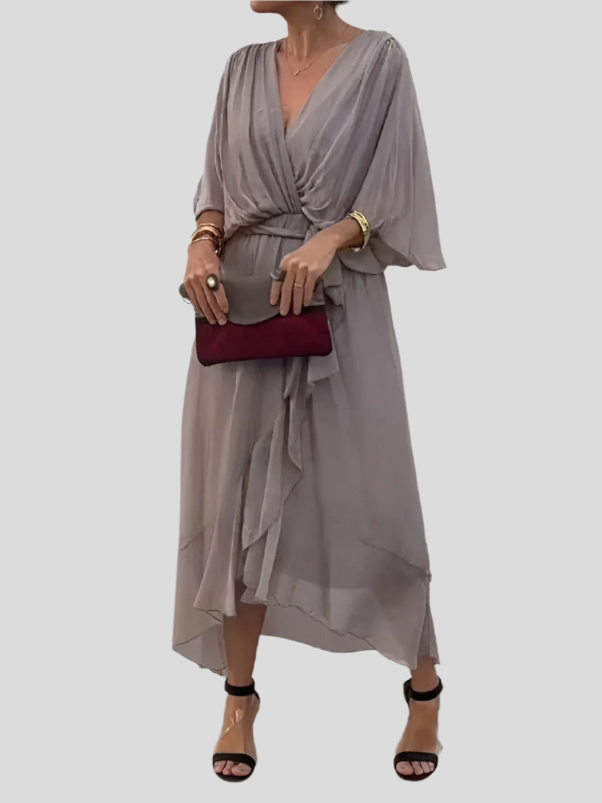 Gentle Tiered Ruffle Midi Dress