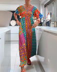 Boho Bliss Patchwork Maxi Dress