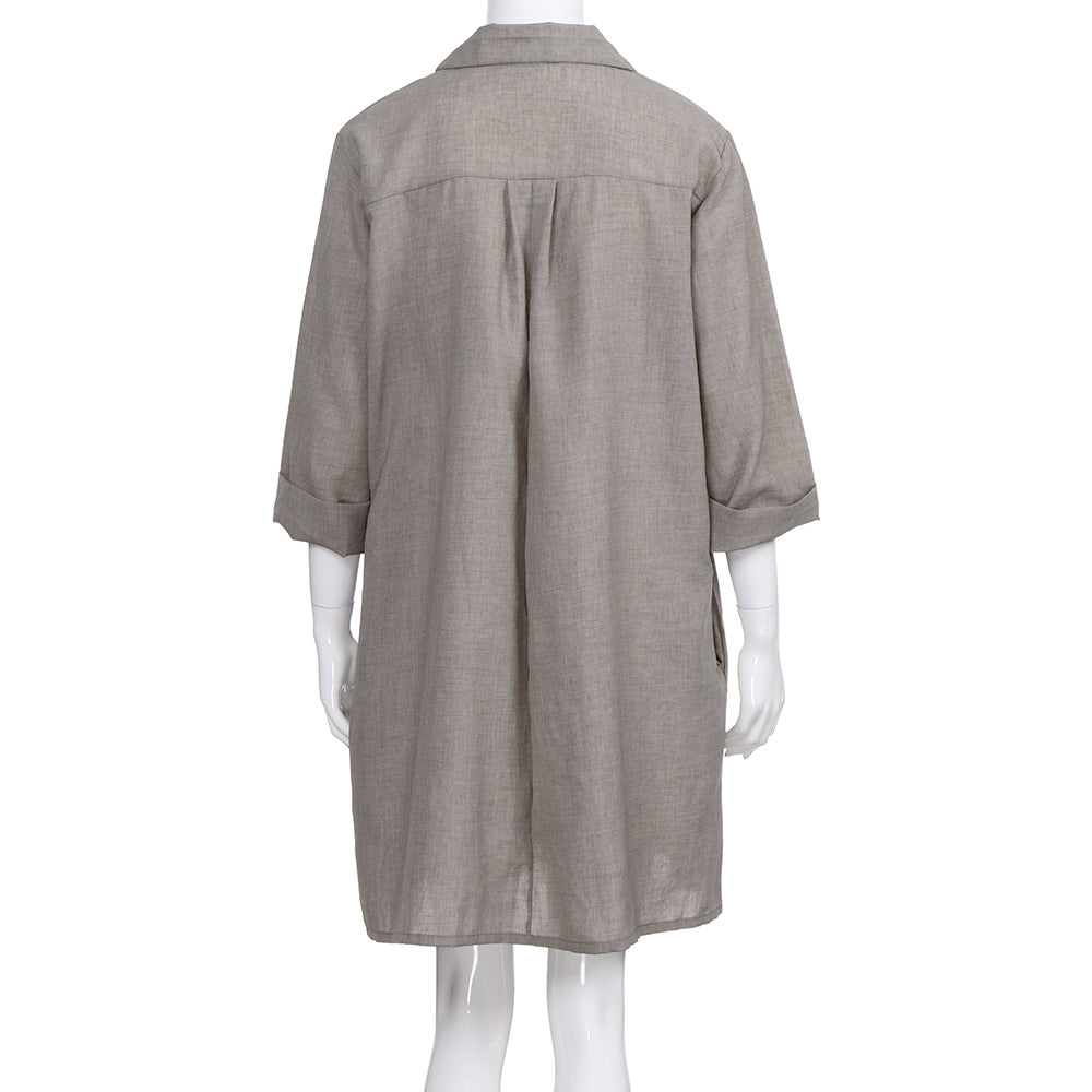 Sleeve Blouse Collar Dress