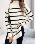 Maya Cozy Striped Knit Sweater