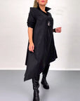 Solid color irregular casual dress