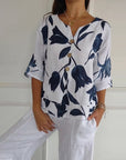 Relaxed Fit Floral Cotton Top