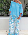 Fashion Print Loose Casual Two Piece-set