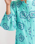 Printed Loose Pleated Dress
