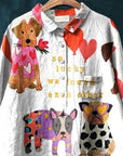 Whimsical Dog Art Tee with Lola Print