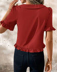 Elegant Short Sleeve Blouse