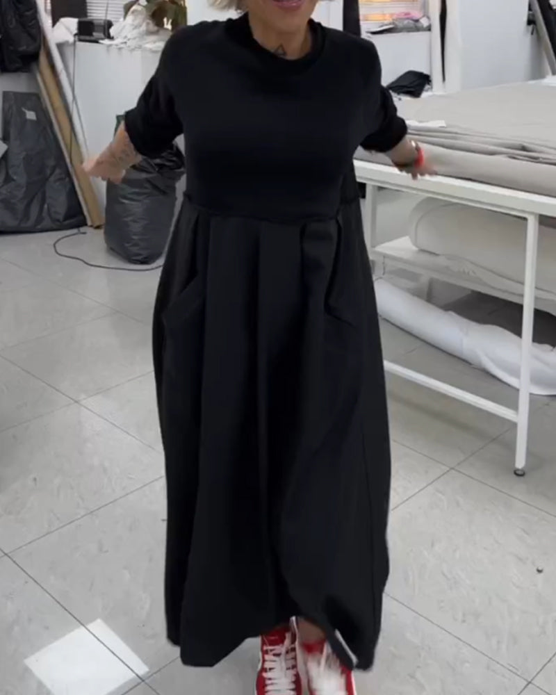 Maxi Solid Color Casual Dress