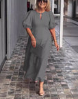 Elegant Dress with Statement Puff Sleeves