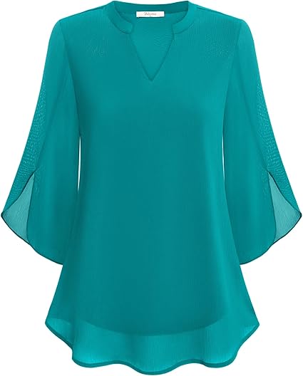 Graceful Split-Sleeve Blouse