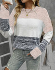 Fashionable Contrasting Color Sweater