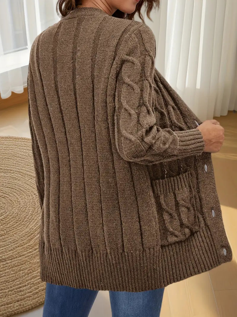 Elegant Women's V-Neck Cardigan