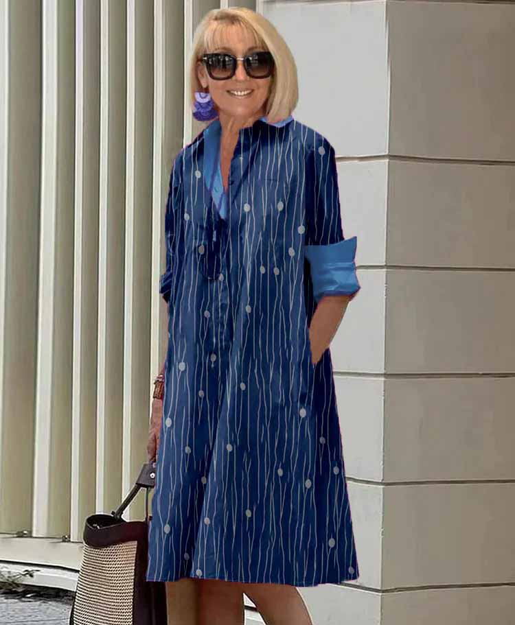 Striped Polka Dot Dress
