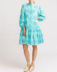 Printed Loose Pleated Dress