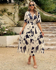 Graceful Flared Midi Dress with Tailored Fit